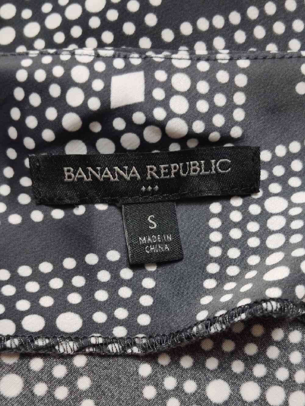 Banana Republic Black and White Geometric Maxi Slip Dress Sz Small - Picture 4 of 7